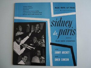 シドニー・ドゥ・パリス　Sidney De Paris and his Blue Note Stompers Blue Note 7016 ブルーノート　10インチLP　オリジナル盤　美品