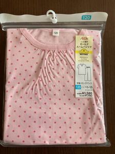 新品未開封　半袖パジャマ　120 ピンク　水玉　女の子　トップバリュ