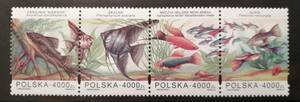 ポーランド 魚(4種連) MNH