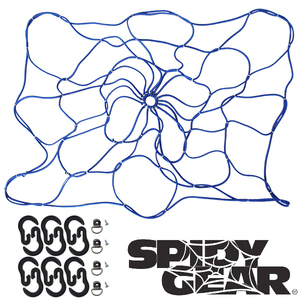 【CoverCraft 正規品】 Spidy Gear 汎用 カーゴネット ルーフキャリアネット スパイダーネット 荷物固定 Sサイズ ブルー カバークラフト