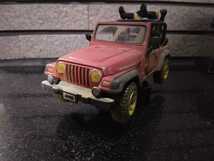 ジープ ラングラー ルビコン ミニカー 泥 汚れ塗装 アメ車 jeep 赤 レッド クロカン 4WD ジオラマ オフロード_画像1