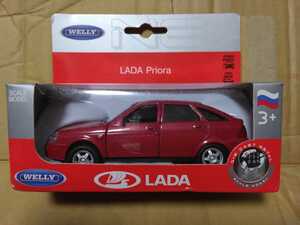  unopened domestic not yet sale hard-to-find Welly welly nex LADA Priorala-dapli Ora minicar Russia red red sedan passenger vehicle so ream Willie 