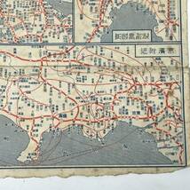 □FI9/82　昭和レトロ 古地図 鉄道旅行案内図 満州 樺太 朝鮮 台湾 路線図 日本地図 鐡道旅行案内圖 鉄道 電車 アンティーク ビンテージ_画像7