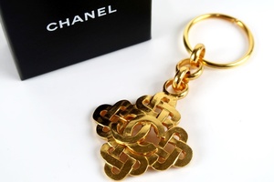 【超美品】CHANEL シャネル ココマーク キーホルダー キーリング 97P刻印 ゴールド ブランドアクセサリー【HR43】