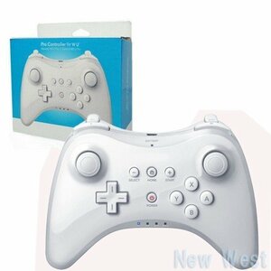 任天堂 Wii U PRO コントローラー ワイヤレス 白 ホワイト 振動機能付き ゲームパッド