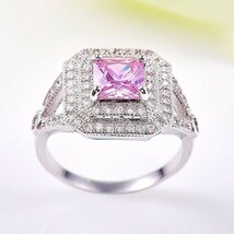 【希少なPink系】■特大粒■！！！48Pダイヤモンド　リング ☆刻印有☆ ≪限定販売≫ [5ct]■ホワイトゴールド仕上■_画像3