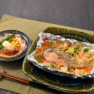 北海道 鮭のちゃんちゃん焼きと帆立バター焼き Eセット(切身80g×8枚、帆立バター焼き) ギフト グルメ