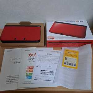 ニンテンドー3DS LL 本体 レッド 任天堂 タッチペン SDカード 付属品 赤