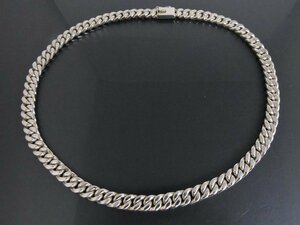 シルバー925 銀製 ネックレス 4面カット喜平チェーン 幅約8.5㎜ 長さ約51㎝ 重厚