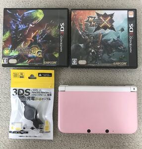 ニンテンドー3DS LL ピンク×ホワイト 本体 ★動作良好品★