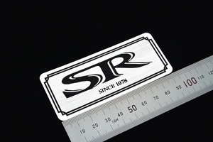 B-193-2 SR 銀/黒 オリジナル ステッカー SR400 SR500 ビキニカウル サイドカバー カウル カスタム 外装 スイングアーム 等に