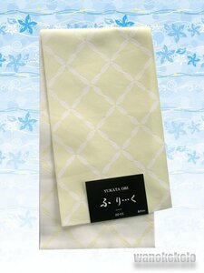 [ peace. .] hanhaba obi * yukata . matching * yukata obi * cream series *naname.. pattern *GO-833