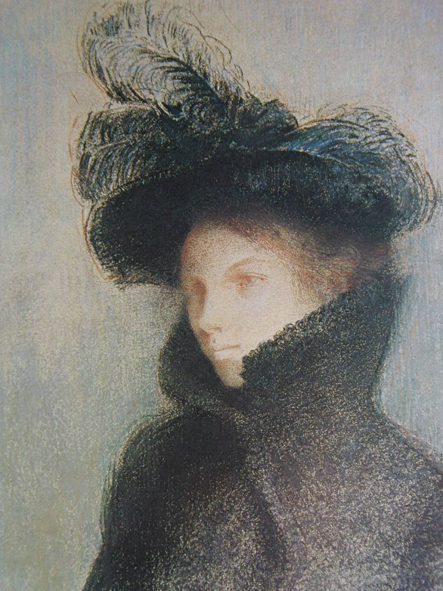 オディロン・ルドン、、希少な額装用画集より、新品額装付、状態良好