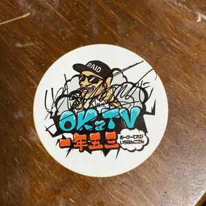 レイドジャパン　岡友成オカッパリ「Vish OKaTV・一年五三（おーけーてれび・いちねんごさん）ステッカー　実サイン入り