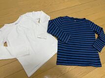 キッズ120cmセラフGAPペンギンスパンコールH&Mユニクロ長袖Tシャツトップス6枚セットボーダードット紫ブルー白黒ピンクseraph女の子供水玉_画像5