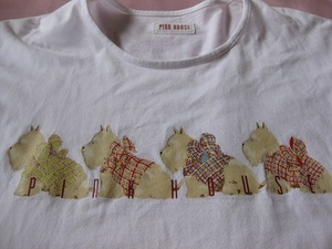 PINKHOUSE ピンクハウス 半袖Tシャツ　トップス　テリア・ロゴプリント　日本製