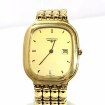 【稼働品】 LONGINES ロンジン 腕時計 アナログ クォーツ フラッグシップ Flagship スクエア 7280 ゴールド RLV1957_画像3