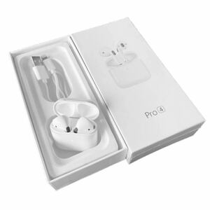 送料無料 [Pro4] 新品 AirPods Pro型 ワイヤレスイヤホン 2021最新型 高品質 TWS 充電ケース付 Bluetooth5.0 Hi-Fi iPhone 11 12 13 pro