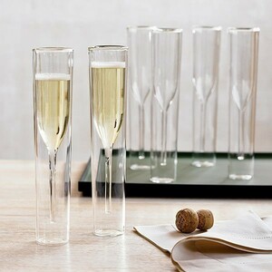 ★1円スタート★かっこいいグラス ダブルウォールグラス シャンパン オシャレなグラス カクテル ウェディングパーティ AT7098