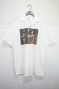 国内正規21SS OFF-WHITEオフホワイト CARAVAGGIO HOLIDAY Shirt カラバッジョ 半袖シャツ OMGA163R21FAB004 本物 ホワイト白820M▲