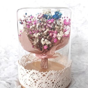 ドライフラワーの花束☆ボトルフラワー☆Mサイズ☆カスミソウミックス☆ハンドメイド