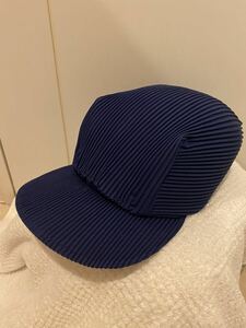 PLEATS PLEASE/プリーツプリーズISSEY MIYAKE PLEATS CAP BLUE 帽子ほぼ新品