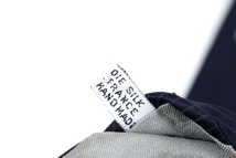 クリスチャン ディオール Christian Dior CD ストライプ柄 高級ブランド ネクタイ フランス製 メンズ ネイビー 紺 シルク ハンドメイド_画像8