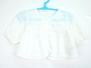  Bebe bolero cardigan frill border formal for girl 70 S size white baby child clothes BeBe