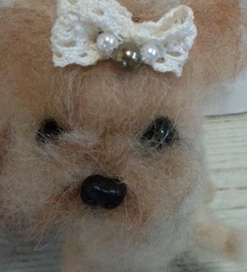 Art hand Auction [Suche Pflegeeltern] Verkleideter flauschiger Yorkshire Terrier Wollfilz Yorkie handgefertigt (Besichtigung) Tier Hund Katze realistisch Pudel Chihuahua, Spielzeug, Spiel, Plüschtier, Wollfilz