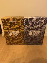 【新品未開封】BE@RBRICK BAPE(R) CAMO SHARK 100％ & 400％ GOLD／SILVER_画像2