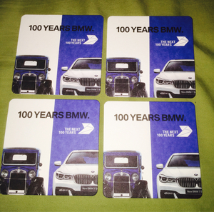 BMW 100周年 コースター ４枚セット 非売品 新品