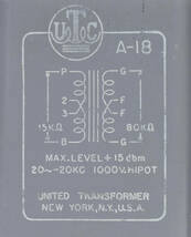 UTC A-18 2個 信号入力確認済み インターステージトランス_画像7
