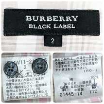 【美品】バーバリー ブラックレーベル 七分袖 チェック ボタンダウンシャツ ホース刺繍 BURBERRY BLACK LABEL BD シャツ トップス_画像10