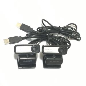 ELECOM エレコム Webカメラ UCAM-C0220FBN 200万画素 マイク内蔵 2個セット