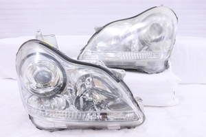 23-1361★前期 HID UZS186 マジェスタ★左右ヘッドライト ナイトビュー無し車 KOITO 30-315 打刻:H ASSY メッキ 純正★トヨタ (KK)