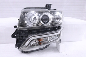 25-548★HID JF1 N-BOXカスタム★左ヘッドライト KOITO 100-62038 打刻:４ スモークメッキ 純正★ホンダ (UK)