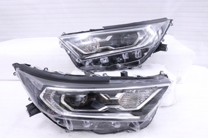 26-2024★新車外し★前期 LED MXAA52 RAV4 ハイブリッド★左右ヘッドライト STANLEY 42-93 打刻:1 MXAA54 HV 黒無塗装★トヨタ 純正 (YM)