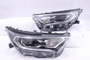 26-2020★新車外し★前期 LED MXAA52 RAV4 ハイブリッド★左右ヘッドライト STANLEY 42-93 打刻:1 MXAA54 HV 黒無塗装★トヨタ 純正 (YM)