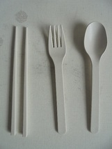 CAFE PAULISTA × TOKYO GINZA『 ECO cutlery set beige 』 ノヴェルティアイテム未使用品_画像6