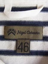 NIGEL CABOURN 　ナイジェル ケーボン　度詰め天竺　ボーダー柄　ミリタリーテイスト　プルオーバーシャツ　 サイズ 46　 日本製_画像5