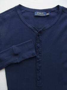 Ralph laulen Ralph Lauren cotton f rice material Henley neckline T-shirt size XS navy 