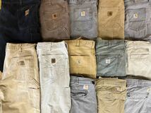 USA古着卸 カーハート ワークパンツ 13枚 セット まとめ売り 1円スタート 大量 アメリカ古着 ロゴ carhartt ダック ペインター 作業着_画像1