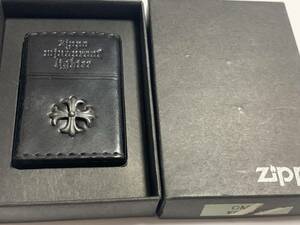 1999年　レザー巻きクロス　メタルZIPPO　USED良品　やや難