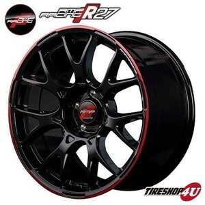 4本以上は送料無料 MID RMP Racing R27 18x8.0J 5/100 +45 ブラック 86 BRZ PRIUS プリウス カローラスポーツ 軽量 MARUKA レイズマルカ