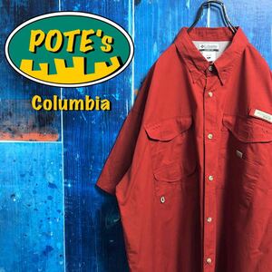 【コロンビア】PFGシリーズロゴタグ入り半袖ビッグフィッシングシャツ　半袖シャツ