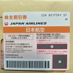 【24時間以内に番号通知】JAL 株主優待券 日本航空　2023年11月30日まで！