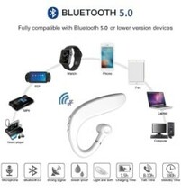 Bluetooth　イヤホン　ワイヤレスイヤホン 耳掛け型　イヤフォン イヤホンマイク 片耳　USB 充電 高音質 超軽量　テレワーク　ホワイト　21_画像2