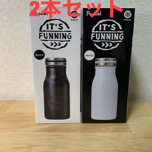 ベストコ プラセルマグボトル350ml2本セット ステンレスマグ 白、黒一色ずつ