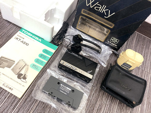 ■TOSHIBA Walky KT-AS10 ポータブルカセットプレーヤー ウォーキー 付属品多数 東芝■