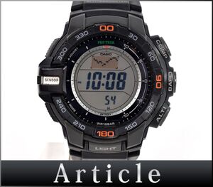 F0782★ 動作確認済 CASIO カシオ PROTREK プロトレック 3415 腕時計 ソーラー タフソーラー デジタル PRG-270 樹脂 ブラック 黒 メンズ/ D